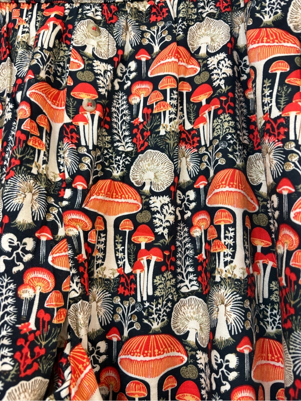 Anthropologie Real Fun Wow Mushroom Print Lounge Pants XL NWOT
Black Wide-Leg - Picture 2 of 5